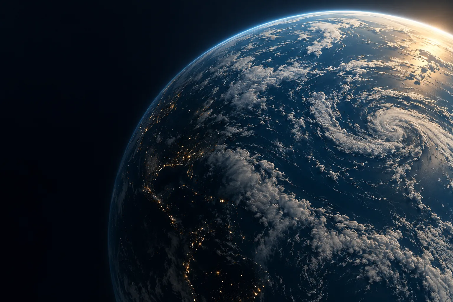 Conceptual Earth view illustrating the 3D live flight tracker experience